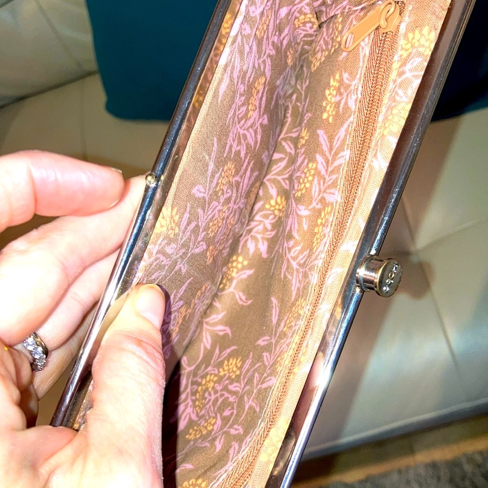 Brown HOBO Lauren  Leather Clutch - Picture 6 of 9